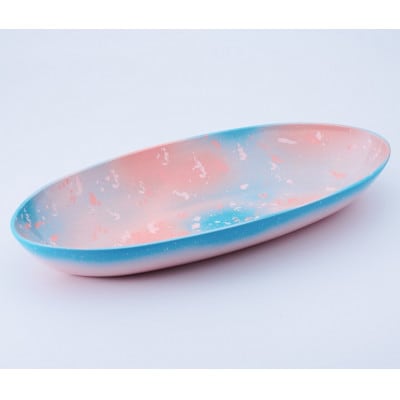 iroikoi 舟形盛器　湖上の桜