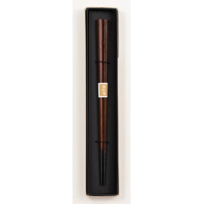 山中塗　国産箸　伝統工芸士　久保出章二作八角箸　茶摺(スベリ止付)SF-0772