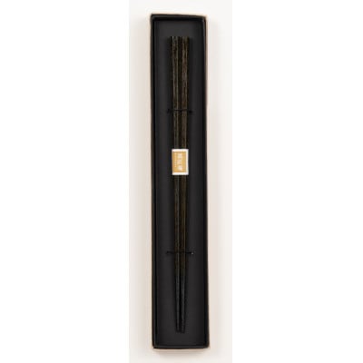 山中塗　国産箸　伝統工芸士　久保出章二作八角箸　緑摺(スベリ止付)SF-0773