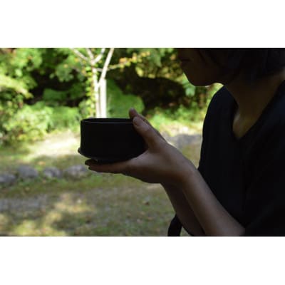 ＜茶道具＞お手前セット　喫茶箱　黒掻合(ブラック) / 松　SR-1166