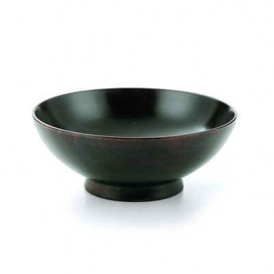 山中塗　嘉匠菴 栃2.8盃　黒摺(化粧箱入)