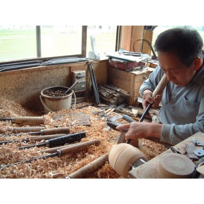 ＜国産品 山中塗＞ 欅4.3駒椀(赤摺)化粧箱入　SO-0276