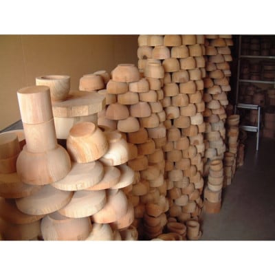＜国産品 山中塗＞ 欅3.8布袋汁椀(茶摺)化粧箱入　SO-0239