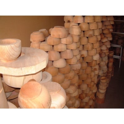 ＜国産品 山中塗＞欅　抹茶椀(赤摺)SO-0222