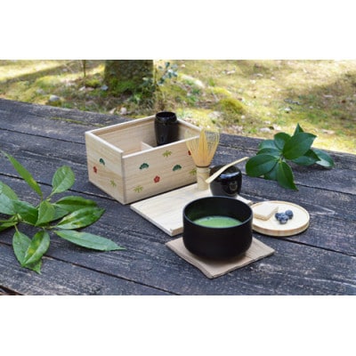 <茶道具>お手前セット　遊茶箱/松竹梅　NI-0005