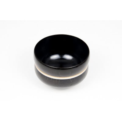 SO-0600 欅3.6ひさご椀　黒摺　金銀