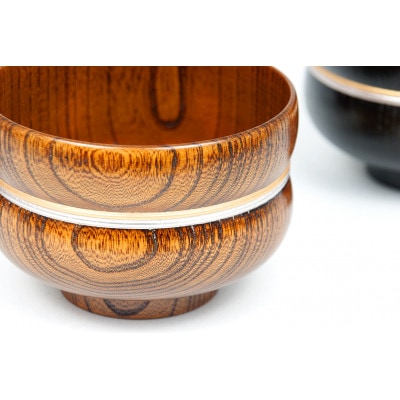 SO-0601 欅3.6ひさご椀　茶摺　金銀