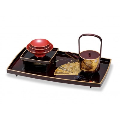 【山中塗】胴張屠蘇器　天上の舞