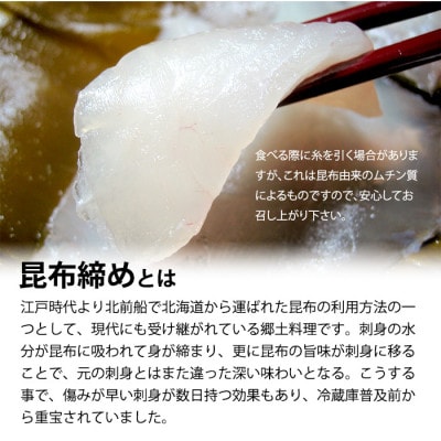 石川県加賀市 昆布締め 刺身7種セット(真鯛/平目/甘えび/いか/すずき/車鯛/真たら)