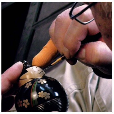 山中漆器 木のひな人形
