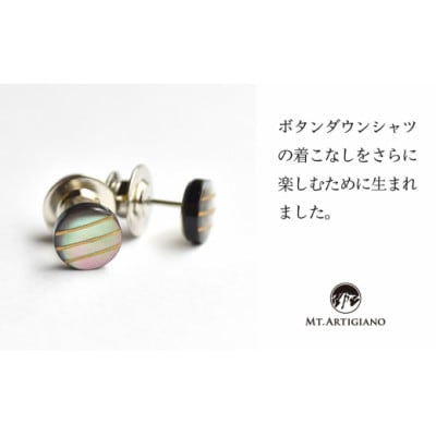 ボタンダウンピアス　Line 三線