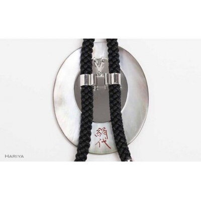 太陽蒔絵 黒蝶貝ループタイ