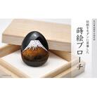 富士山蒔絵 塗ブローチ