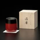 漆磨カップ　二重構造　ダルマ　赤彩 SCW-D602