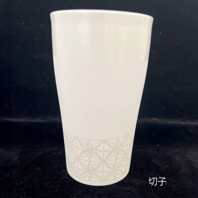 Qpor凍る器ビアカップ和柄 切子　銀