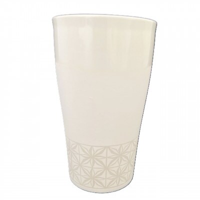 Qpor凍る器ビアカップ和柄 切子　銀