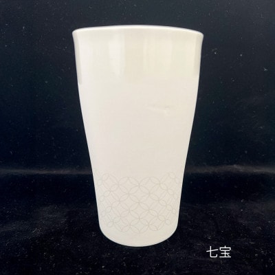 Qpor凍る器ビアカップ和柄 七宝　銀