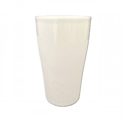 Qpor凍る器ビアカップ和柄 青海波　銀