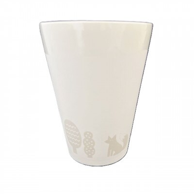 Qpor凍る器フリーカップ北欧柄　杜　銀