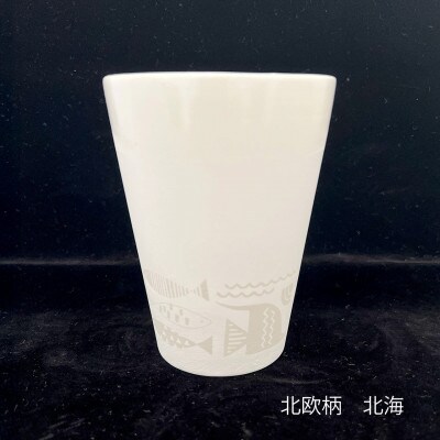 Qpor凍る器フリーカップ北欧柄　北海　銀