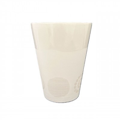 Qpor凍る器フリーカップ北欧柄　組紋　銀