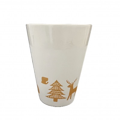 Qpor凍る器フリーカップ 北欧柄　杜　金