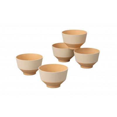 日々色　汁椀　きなり5P　17115