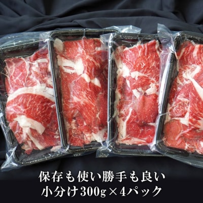 【定期便6ヶ月】淡路牛 切り落とし　1.2kg (300g×4パック)　ao05714