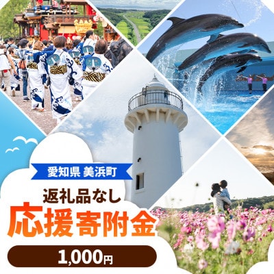 【返礼品なし】愛知県 美浜町 への 応援寄附 寄附のみ 返礼品なし 1口 1,000円から