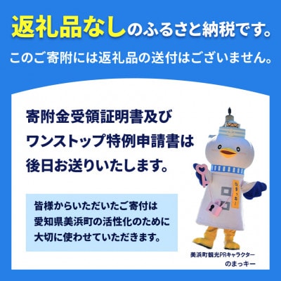【返礼品なし】愛知県 美浜町 への 応援寄附 寄附のみ 返礼品なし 1口 1,000円から
