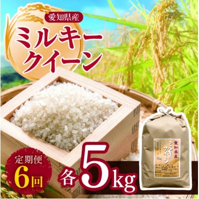 【毎月定期便】愛知県産 ミルキークイーン 5kg全6回