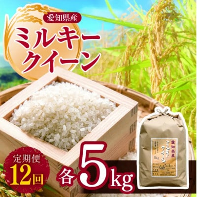 【毎月定期便】愛知県産 ミルキークイーン 5kg全12回