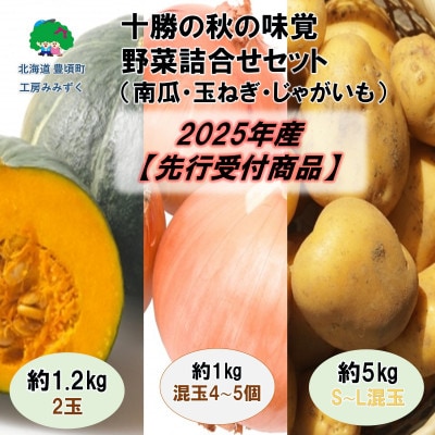 十勝の秋の味覚 野菜詰合せセット(南瓜・玉ねぎ・じゃがいも)【2025年産】(先行受付)