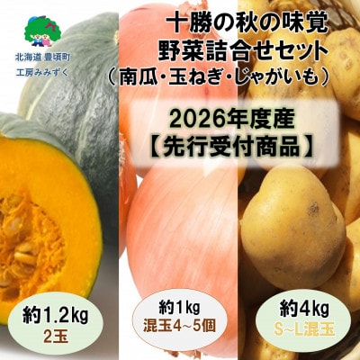 十勝の秋の味覚野菜詰め合わせセット(南瓜・玉ねぎ・じゃがいも)【2026年秋出荷】(先行受付)