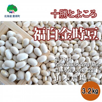 十勝とよころの金時豆 福白 3.2kg [No.5891-0465]