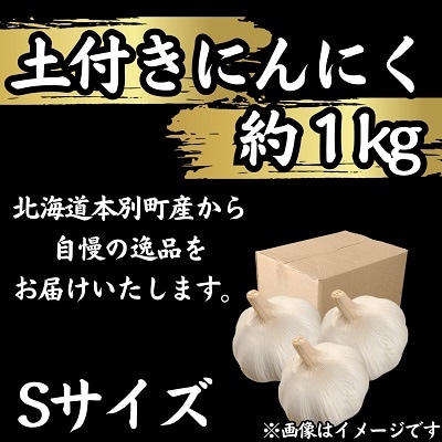 【先行受付】北海道十勝本別町産土付きにんにく白玉王1kgSサイズ