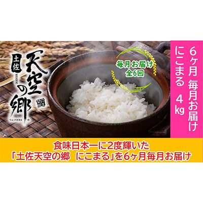 【毎月定期便】土佐天空の郷「にこまる」4kg毎月お届け全6回