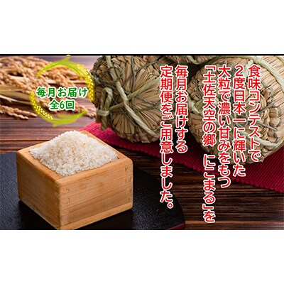【毎月定期便】土佐天空の郷「にこまる」5kg毎月お届け全6回