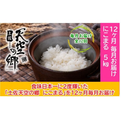 【毎月定期便】土佐天空の郷「にこまる」5kg毎月お届け全12回