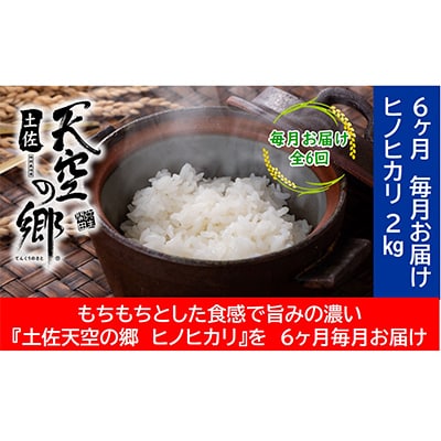 【毎月定期便】土佐天空の郷「ヒノヒカリ」2kg毎月お届け全6回