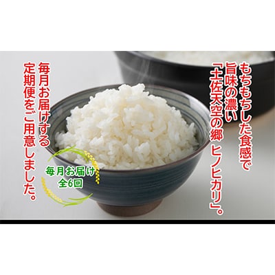【毎月定期便】土佐天空の郷「ヒノヒカリ」2kg毎月お届け全6回