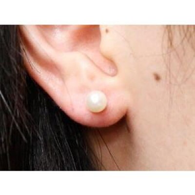 プラチナ ピアス 丸玉 6mm パールキャッチ スタッドピアス pt900