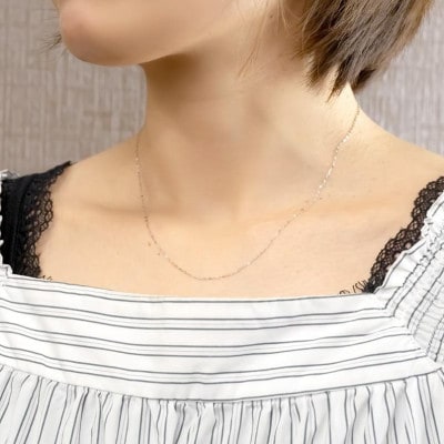 純プラチナ ネックレス 45cm 造幣局検定刻印付 pt999 アズキ 200710nm100n45