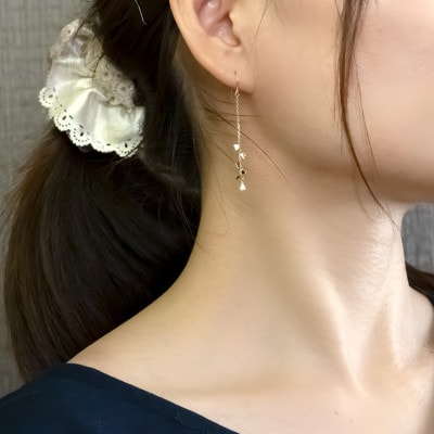 ピアス ペア ハート フックピアス イエローゴールドK10 231004mro101yi