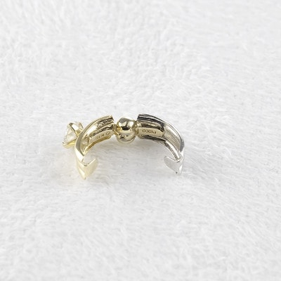 ピアリング 正規品 18金 プラチナ ダイヤモンド 片耳 241125pir401dpy
