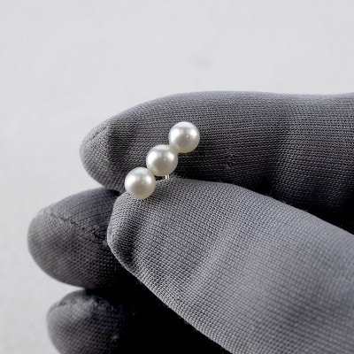 18金 ピアス(片耳) パール レディース キャッチのいらないピアス 250311sh402yu