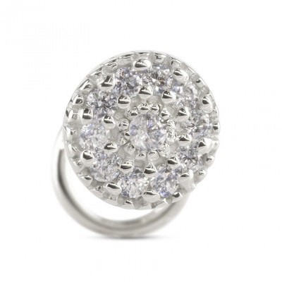 プラチナパヴェダイヤモンドピアス キャッチナッシャー 片耳用250612200dpu