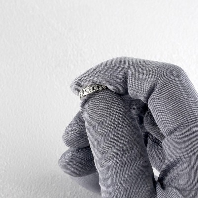 プラチナフープダイヤモンドピアス(喜平) 後光留め 片耳用 240625201pu