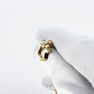 18金 馬蹄 ダイヤモンドペンダントトップ イエローゴールド190911100dym