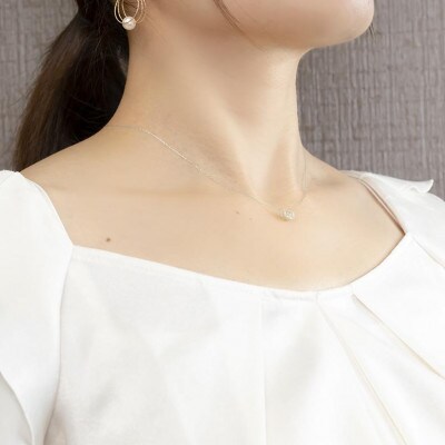 pt900ハーフヘイローダイヤモンドトップ pt850ネックレス 230524101dpn